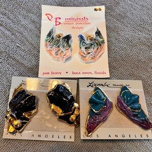 Colorful Porcelain Earrings Set